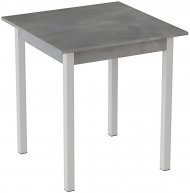 Стіл кухонний Ferrum-decor Дієго 75x70x70 Білий ДСП Бетон 16мм (FRD-105573)