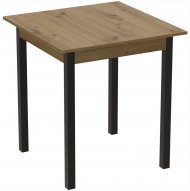 Стіл кухонний Ferrum-decor Дієго 75x80x80 Чорний ДСП Дуб Артизан 16мм (FRD-105715)