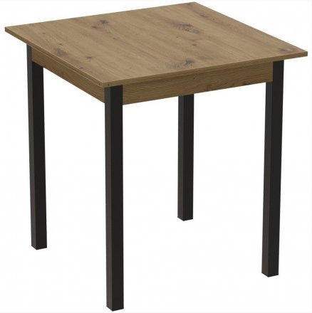 Стіл кухонний Ferrum-decor Дієго 75x80x80 Чорний ДСП Дуб Артизан 16мм (FRD-105715)