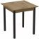 Стіл кухонний Ferrum-decor Дієго 75x80x80 Чорний ДСП Дуб Артизан 16мм (FRD-105715)