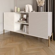 Комод відкритий на золотих металевих ніжках LION Грей Бетон Style/Кашемір (LION-042893)