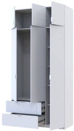 Шафа для одягу Doros Лукас Білий 3ДСП 120х50х240 DRS-011649 (80737796)