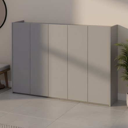 Тумба для взуття Doros Кассель Сірий 5 ДСП 159х40х110 (DRS-011834)