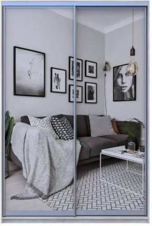 Шафа-купе Doros Сити Лайт Сосна Натти 2 Дзеркала 150х60х225 (DRS-011966)
