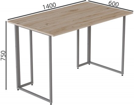 Комп'ютерний стіл Ferrum-decor Ханна 75x140x60 сірий ДСП Дуб Сан-Марино 32мм (FRD-101419) Комп'ютерний стіл Ferrum-decor Ханна 75x140x60 сірий ДСП Дуб Сан-Марино 32мм (FRD-101419)