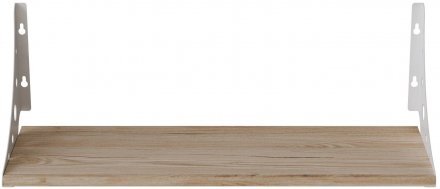 Полиця настінна Ferrum-decor Ханді 2 240x600x240 метал Білий ДСП Дуб Сан-Марино 16 мм (FRD-102583)