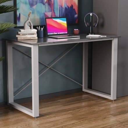 Письмовий стіл Ferrum-decor Драйв 750x1200x600 Сірий метал ДСП Сосна Кембра 16 мм (FRD-103117)