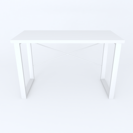 Письмовий стіл Ferrum-decor Драйв 750x1400x600 Білий метал ДСП Біле 32 мм (FRD-103352)