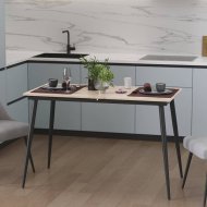 Стіл кухонний розкладний Данді на конусних ногах Ferrum-decor 75x120 160)x60 Чорний метал ДСП Дуб Сан-Марино 16 мм (FRD-106774) Стіл кухонний розкладний Данді на конусних ногах Ferrum-decor 75x120 160)x60 Чорний метал ДСП Дуб Сан-Марино 16 мм (FRD-106774)