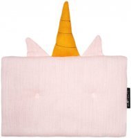 Подушка-єдиноріг муслінова 20x30 см Powder Pink lullalove-7521