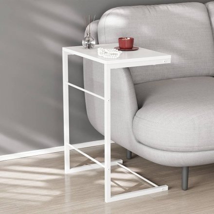 Столик приставний Террі Ferrum-decor 650x440x330 Білий метал ДСП Біле 16 мм (FRD-104655) Столик приставний Террі Ferrum-decor 650x440x330 Білий метал ДСП Біле 16 мм (FRD-104655)