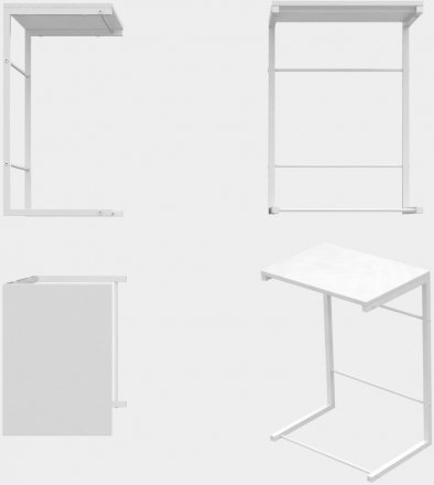 Столик приставний Террі Ferrum-decor 650x440x330 Білий метал ДСП Біле 16 мм (FRD-104655) Столик приставний Террі Ferrum-decor 650x440x330 Білий метал ДСП Біле 16 мм (FRD-104655)