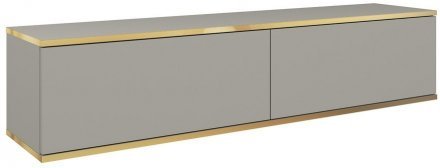 Тумба під телевізор навісна Perfect Home Оро / Oro 2-дверна RTV135 Сірий (PFH-091350)