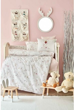 Дитячий набір в ліжечко для немовлят Doe (10 предметів) pembe рожевий