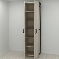 Шафа Гардероб Уні секція 7 серії Конект Ferrum-decor 220x60x50см Чорний метал ДСП Дуб Сонома 16 мм (FRD-104561) Шафа Гардероб Уні секція 7 серії Конект Ferrum-decor 220x60x50см Чорний метал ДСП Дуб Сонома 16 мм (FRD-104561)