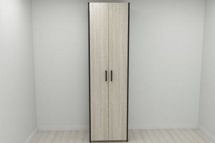 Шафа Гардероб Уні секція 7 серії Конект Ferrum-decor 220x60x50см Чорний метал ДСП Дуб Сонома 16 мм (FRD-104561) Шафа Гардероб Уні секція 7 серії Конект Ferrum-decor 220x60x50см Чорний метал ДСП Дуб Сонома 16 мм (FRD-104561)