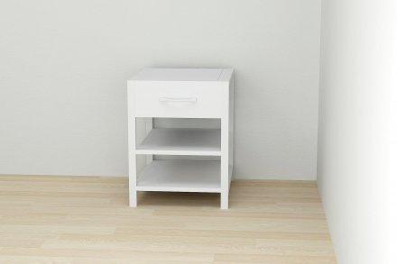 Тумба універсальна Ferrum-decor Вів'єн 1/2 50x41x40 білий ДСП Біле 16мм (FRD-104127)