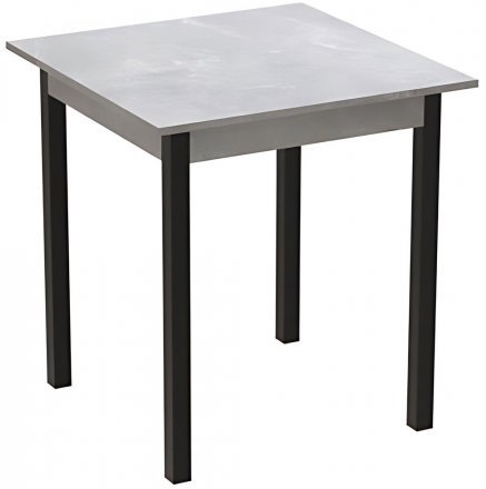Стіл кухонний Ferrum-decor Дієго 75x70x70 Чорний ДСП Бетон 16мм (FRD-105575)