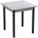 Стіл кухонний Ferrum-decor Дієго 75x70x70 Чорний ДСП Бетон 16мм (FRD-105575)