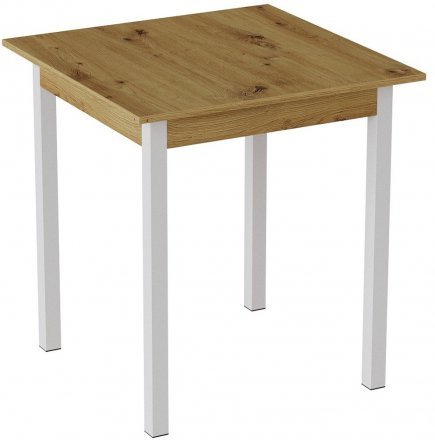 Стіл кухонний Ferrum-decor Дієго 75x90x90 Білий ДСП Дуб Артизан 16мм (FRD-105717)