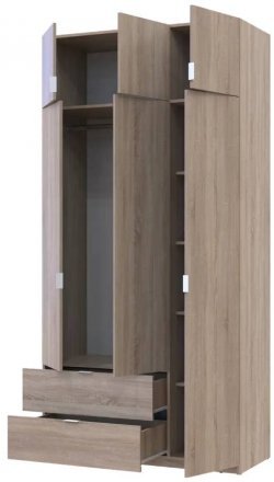Шафа для одягу Doros Лукас Дуб Сонома 3ДСП 120х50х240 DRS-011651 (80737799) Шафа для одягу Doros Лукас Дуб Сонома 3ДСП 120х50х240 DRS-011651 (80737799)