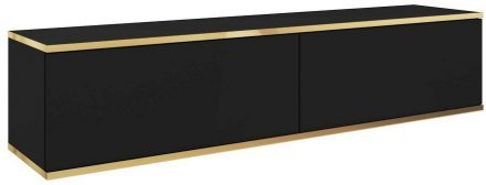 Тумба під телевізор навісна Perfect Home Оро / Oro 2-дверна RTV135 Чорний (PFH-091352)