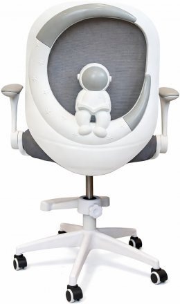 Крісло обертове дитяче з підставкою для ніг PERFECT KIDS ASTRONAUT GRAY Perfect Home Сірий (PFH-092113)