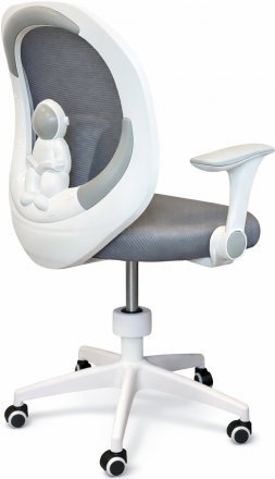 Крісло обертове дитяче з підставкою для ніг PERFECT KIDS ASTRONAUT GRAY Perfect Home Сірий (PFH-092113)