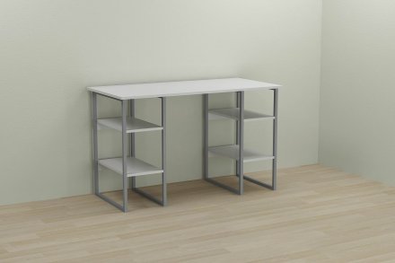 Письмовий стіл Ferrum-decor Тім 75x140x60 сірий ДСП Біле 16мм (FRD-102468)