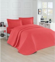 Покривало стьобане Monart coral коралловий 220х240 см svt-2000022233897 Покривало стьобане Monart coral коралловий 220х240 см svt-2000022233897