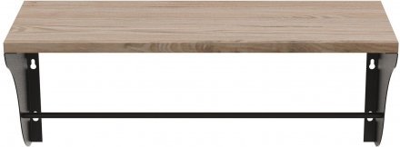 Настінна полиця Ferrum-decor Комфі 260x500x240 метал Чорний ДСП Дуб Сан-Марино 16 мм (FRD-102717)
