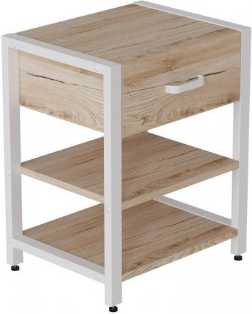 Тумба універсальна Ferrum-decor Вів'єн 1/2 50x41x40 білий ДСП Дуб Сан-Марино 16мм (FRD-104128)