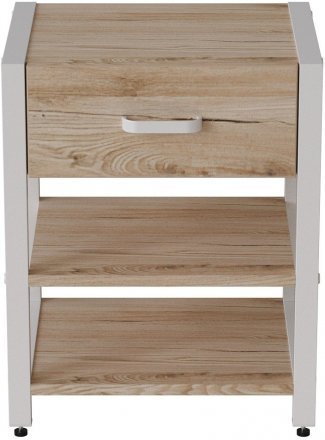 Тумба універсальна Ferrum-decor Вів'єн 1/2 50x41x40 білий ДСП Дуб Сан-Марино 16мм (FRD-104128)