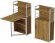 Стіл книжка з етажеркою Практик 1 Ferrum-decor 1200x640x990 Білий метал ДСП Дуб Артизан 16 мм (FRD-104623)