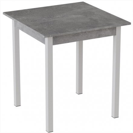 Стіл кухонний Ferrum-decor Дієго 75x80x80 Білий ДСП Бетон 16мм (FRD-105576)