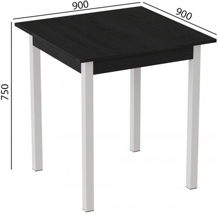 Стіл кухонний Ferrum-decor Дієго 75x90x90 Білий ДСП Сосна Кембра 16мм (FRD-105718)