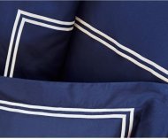 Постільна білизна сатин Milano lacivert-bej синій-бежевий євро svt-2000022291699