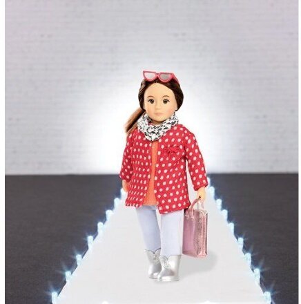 Червоне пальто із візерунком LO30014Z