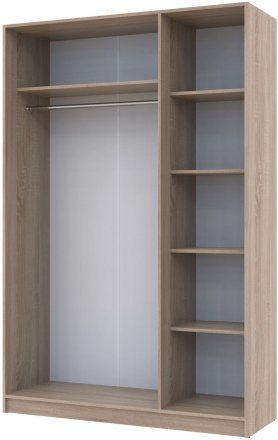 Шафа розпашна для одягу Doros Промо 135х48х204 см Дуб сонома (DRS-011203)