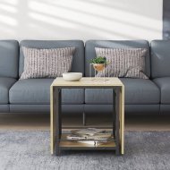 Стіл журнальний трансформер Куб Комбо Ferrum-decor 540x532x500 Чорний метал ДСП - Дуб Сонома 16 мм (FRD-105153)