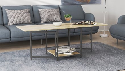 Стіл журнальний трансформер Куб Комбо Ferrum-decor 540x532x500 Чорний метал ДСП - Дуб Сонома 16 мм (FRD-105153) Стіл журнальний трансформер Куб Комбо Ferrum-decor 540x532x500 Чорний метал ДСП - Дуб Сонома 16 мм (FRD-105153)