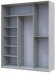 Шафа-купе Doros Сити Лайт Сосна Натти 2 ДСП / 1 дзеркало 180х60х225 (DRS-011969)