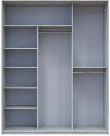Шафа-купе Doros Сити Лайт Сосна Натти 2 ДСП / 1 дзеркало 180х60х225 (DRS-011969)