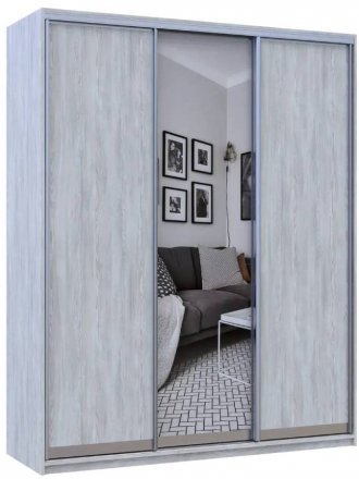 Шафа-купе Doros Сити Лайт Сосна Натти 2 ДСП / 1 дзеркало 180х60х225 (DRS-011969)