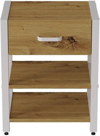 Тумба універсальна Ferrum-decor Вів'єн 1/2 50x41x40 білий ДСП Дуб Артизан 16мм (FRD-104129)
