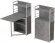 Стіл книжка з етажеркою Практик 1 Ferrum-decor 1200x640x990 Білий метал ДСП Бетон 16 мм (FRD-104624)