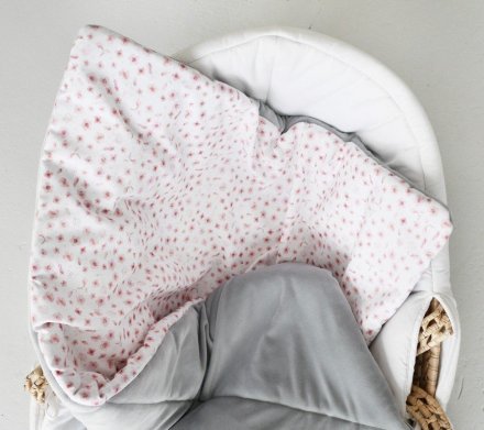 Ковдра двостороння 80х100 см Pink Flowers lullalove-1380