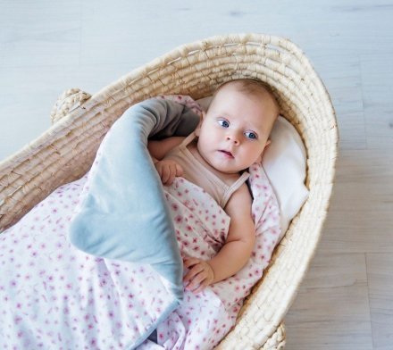 Ковдра двостороння 80х100 см Pink Flowers lullalove-1380