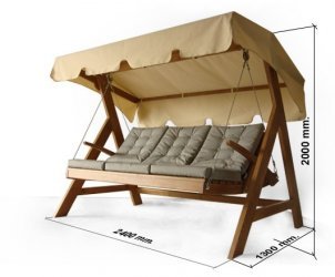 Гойдалка садова Montblanc Classic (дерево) SMC001 Гойдалка садова Montblanc Classic (дерево) SMC001