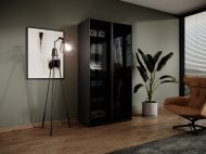 Шафа для одягу / гардеробна Perfect Home Сендбокс / Sandbox ANTISOL 2-дверна Чорний (PFH-091901)